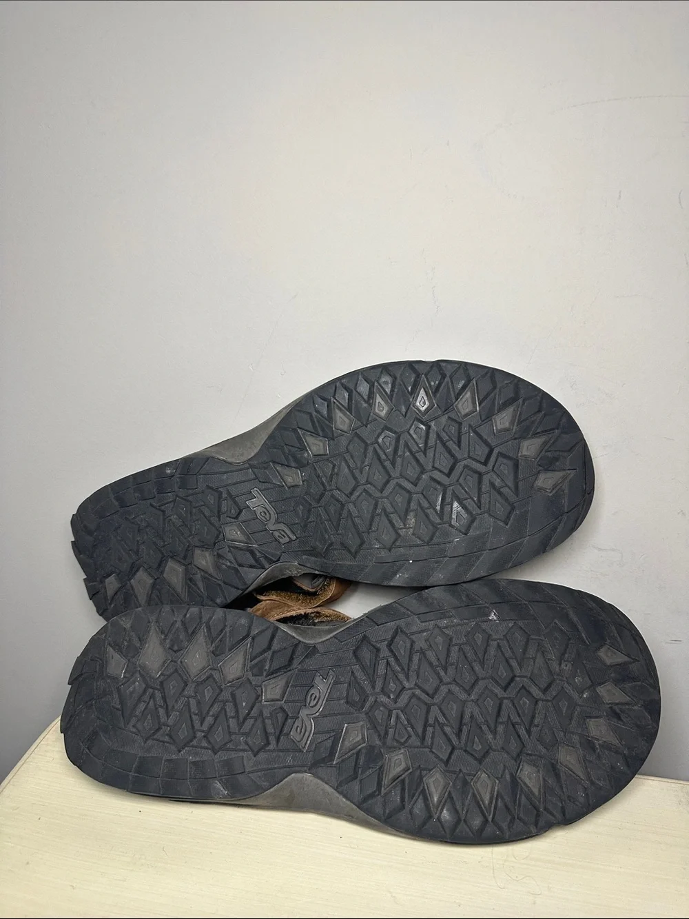 Teva Brown and Black Leather Strap Hiking Sandals